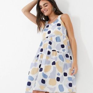 Pieces polka dot dress with tie back.